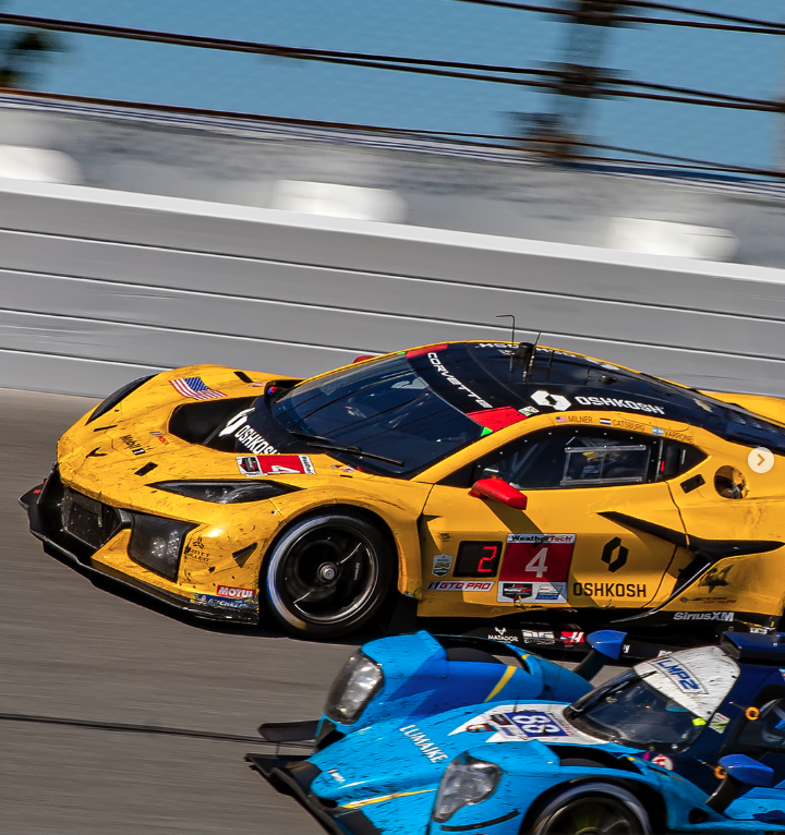 Race car being handled under specialist logistics operation